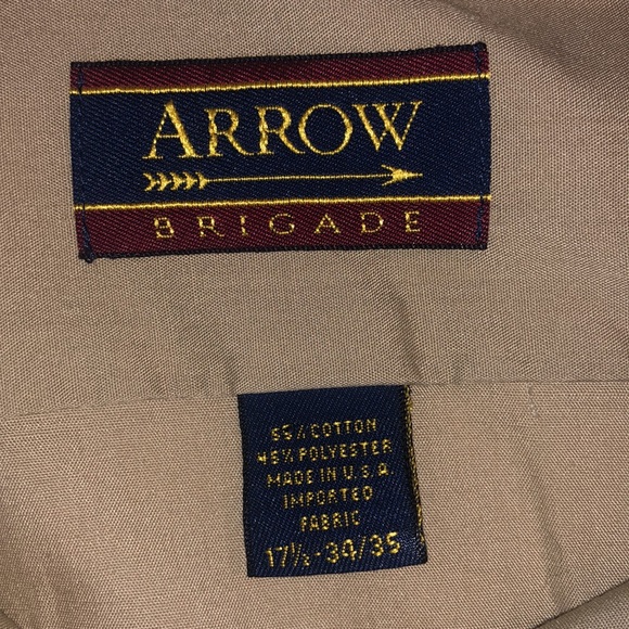 Arrow Brigade Men’s Button Down Size 17.5 34/35 - Picture 6 of 6